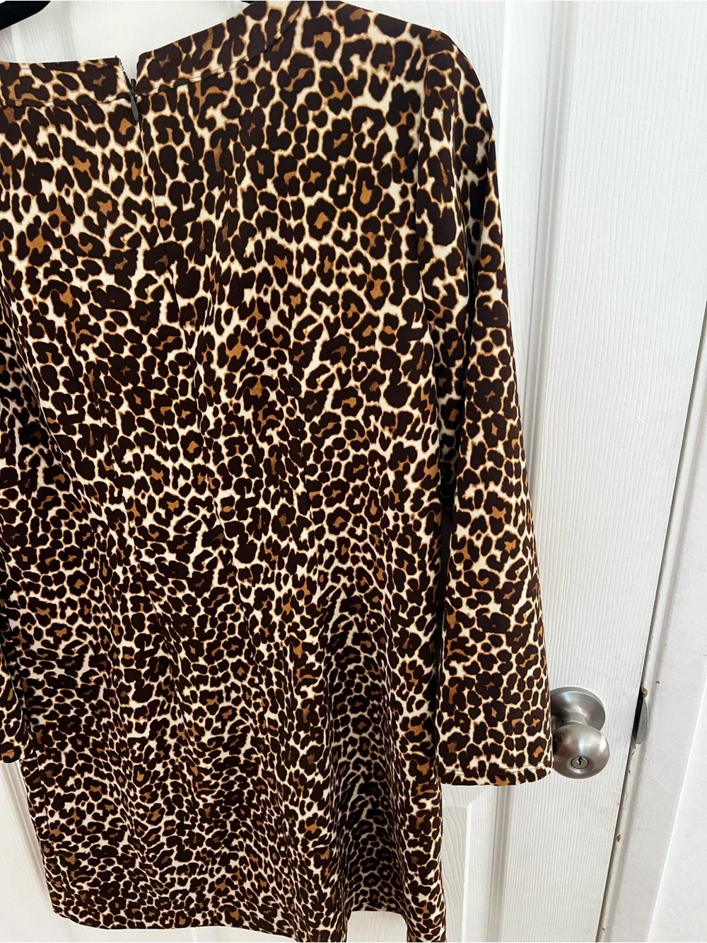 J. Crew Leopard Print Shift Dress in Brown and Cream